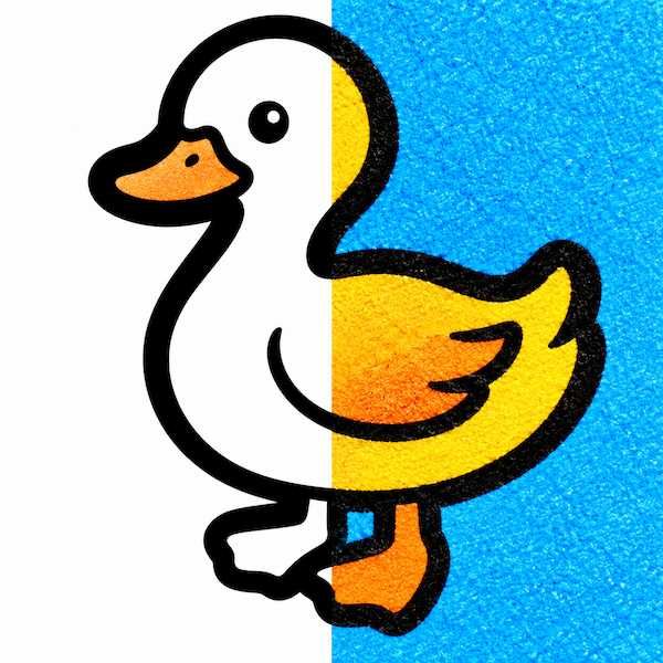 Трафарет «Уточка» А6 для рисования песком | Kidstation