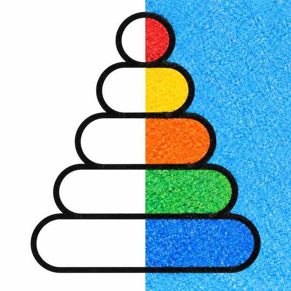 Трафарет Пирамида А6 для рисования песком | Кидстейшн