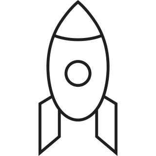 Трафарет Ракета для раскрашивания песком А6